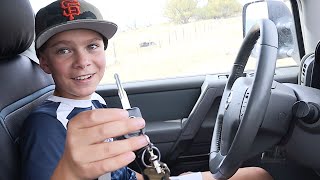 12 YEAR OLD DRIVING FOR THE FIRST TIME [upl. by Alohs]