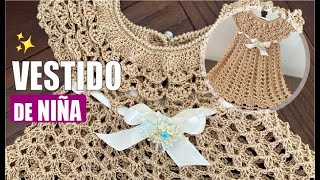 🌼CÓMO TEJER EL VESTIDO PARA NIÑA MÁS BONITO Y VISTO DE YOUTUBEMUY FÁCILYO TEJO CON LAURA CEPEDA🌼 [upl. by Yeslehc]