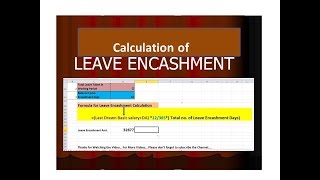 Leave Encashment Calculation [upl. by Towne224]