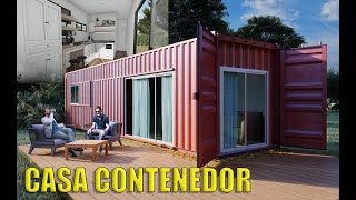 PLANO DE CASA CONTENEDOR  Container house [upl. by Ahseinad603]