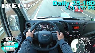 2021 Iveco Daily 35160 157 PS TOP SPEED AUTOBAHN DRIVE POV [upl. by Hermy229]