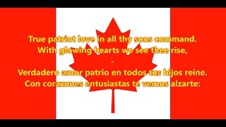 Himno nacional de Canadá  Anthem of Canada ENES letra [upl. by Bat]