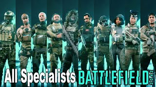 Battlefield 2042  All Specialists Trailers Gameplay 4K [upl. by Mathian]