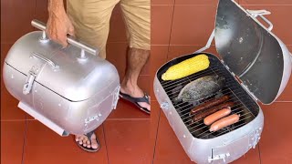 how to make your own wood stove from a gas cylinder is very useful 154 [upl. by Noffihc]