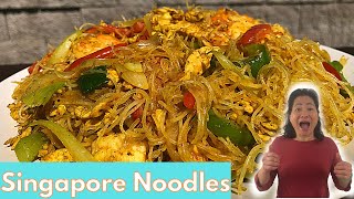 How to Make DELICIOUS Homemade Singapore Noodles [upl. by Yllen469]