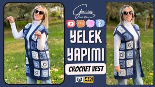 YELEK YAPIMI  CROCHET VEST [upl. by Akinit572]