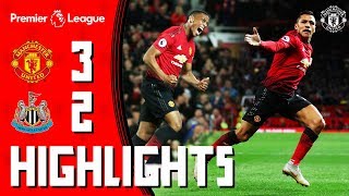 Highlights  Manchester United 32 Newcastle  Mata Martial amp Alexis Seal Comeback Win for the Reds [upl. by Airret]