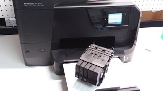 HP Officejet Pro 8710 How to remove Printhead [upl. by Irina]